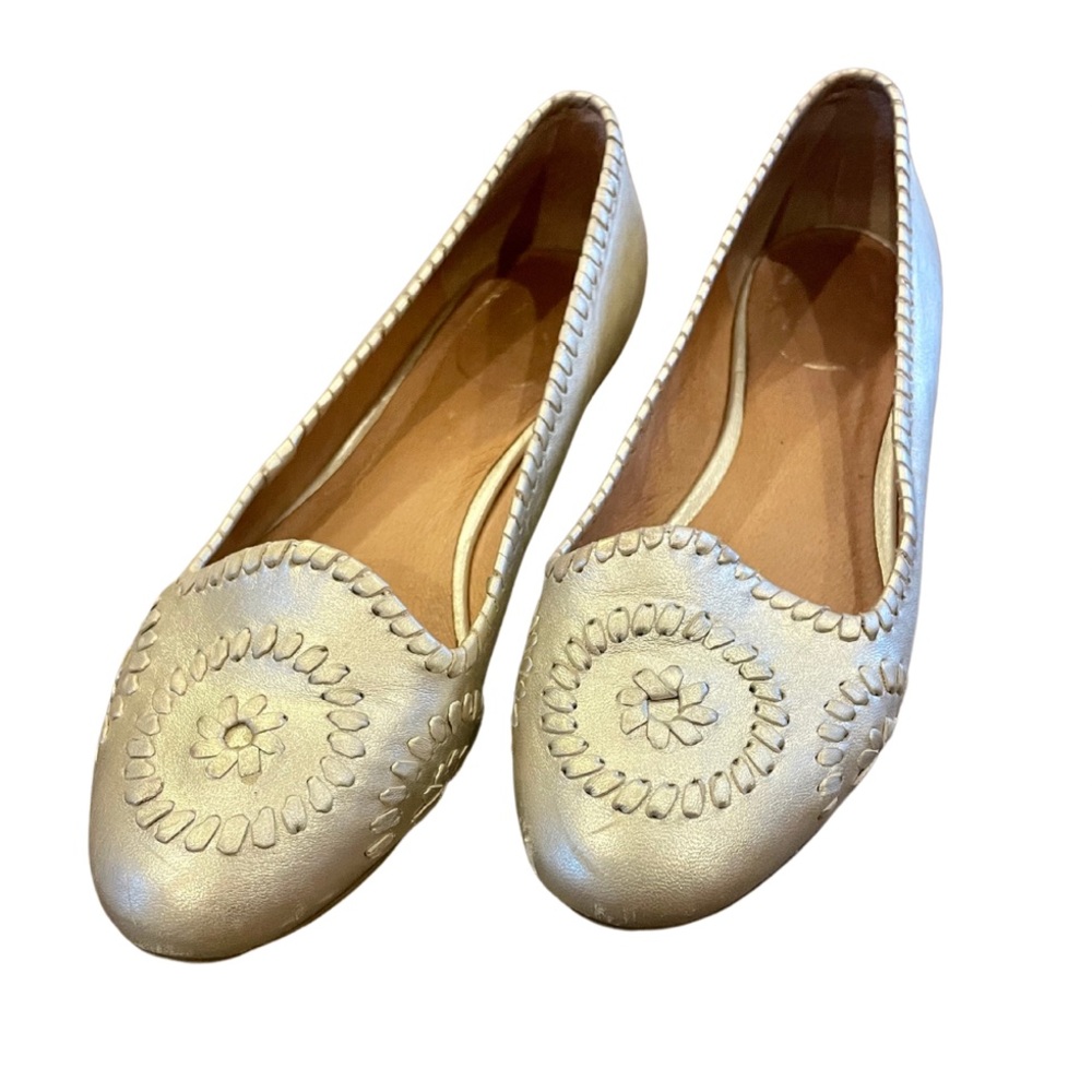 Jack Rogers Gold Flats